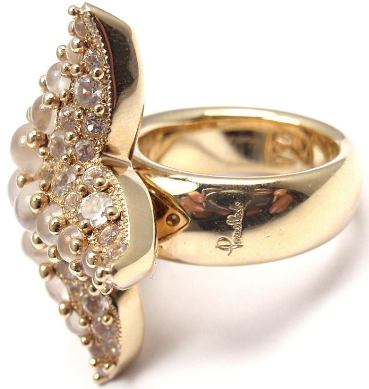 POMELLATO Sirene Mondstein Seestern Gelbgold Ring im Zustand „Neu“ in Southampton, PA