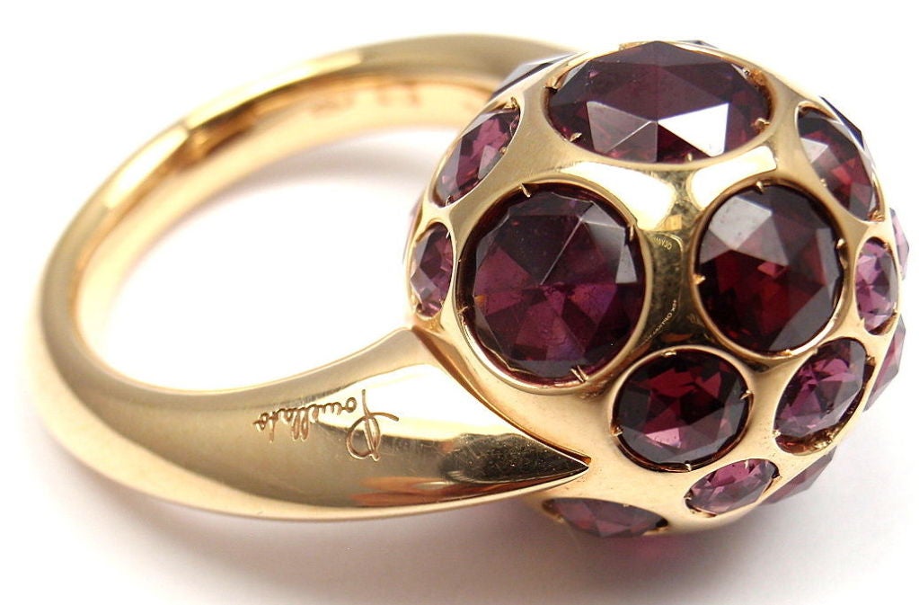 18k Rose Gold Harem Rhodolite Garnet Ring by Pomellato.

This ring comes with original Pomellato box and a certificate.

Details: 
Ring Size: 6.5
Weight: 19.8 grams
Stamped Hallmarks: Pomellato 750 P600019533
*Free Shipping within the United