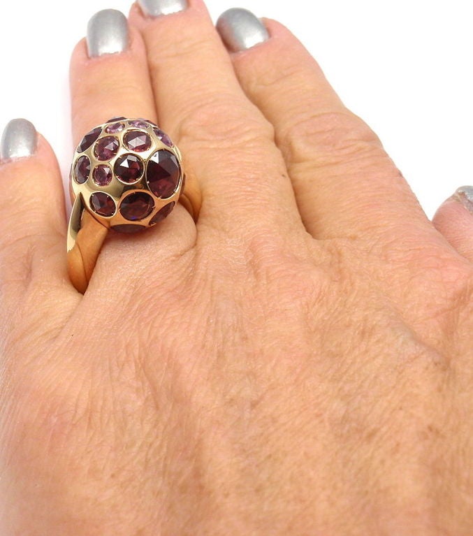 POMELLATO Harem Rhodolite Garnet Rose Gold Ring For Sale 1