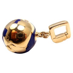 LOUIS VUITTON Globus Diamant Gelbgold Anhänger Charme