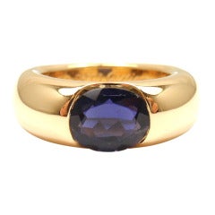 CARTIER Ellipse Large Iolite Yellow Gold Ring