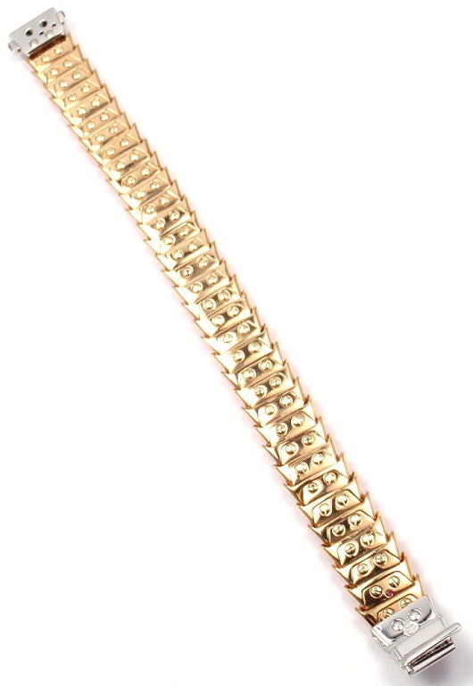 Women's ROBERTO COIN Cobra Enamel Ruby Diamond Rose Gold Bracelet