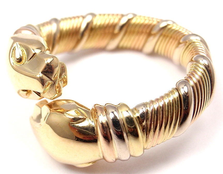 CARTIER Panther Tri-Color Gold Ring
