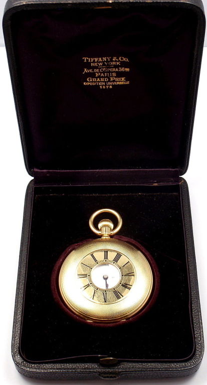Women's or Men's Jules Jurgensen Yellow Gold Demi-Hunter Case Pocket Watch Retailed by Tiffany & Co.
