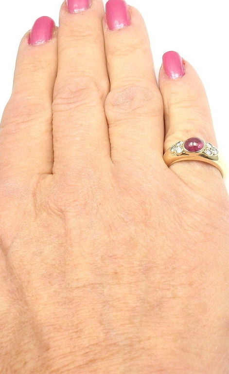 VAN CLEEF & ARPELS Diamond Ruby Yellow Gold Ring 2