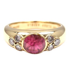 VAN CLEEF & ARPELS Diamond Ruby Yellow Gold Ring