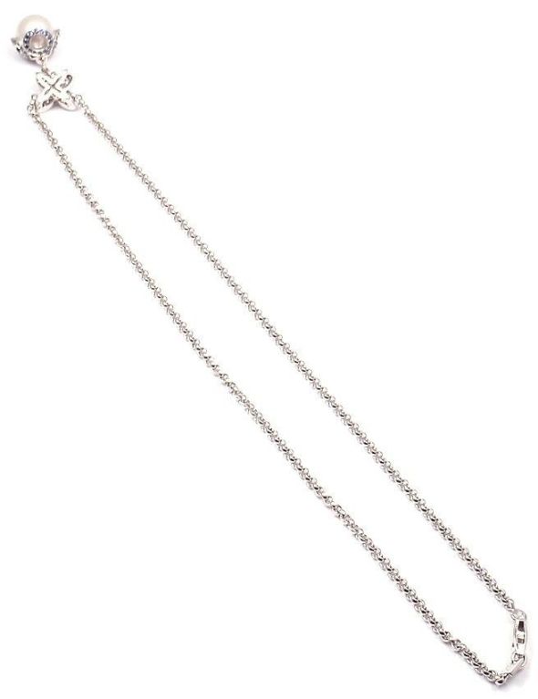 Louis Vuitton Collier Pearl Diamond Sapphire White Gold Necklace 4