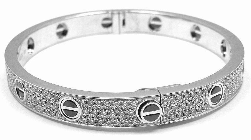bracelet en or blanc 18k avec diamants 
