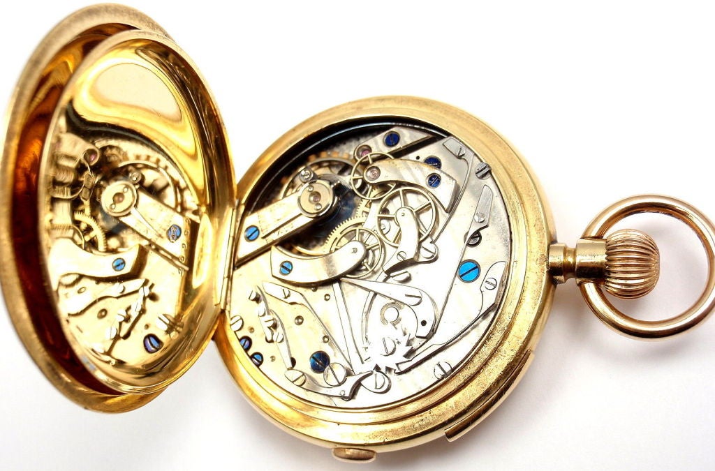 Victorian Yellow Gold Hunting Cased Quarter Repeater Chronograph Pocket Watch