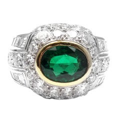 Patek Philippe Emerald Diamond Platinum Ring 3