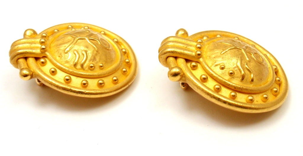 Denise Roberge Yellow Gold Earrings In New Condition In Holland, PA