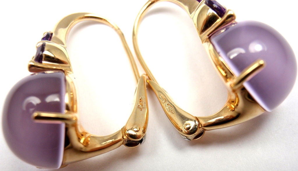 Pomellato Luna Amethyst Rose Gold Earrings In New Condition In Holland, PA
