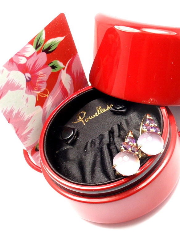 Pomellato Luna Amethyst Rose Gold Earrings 1