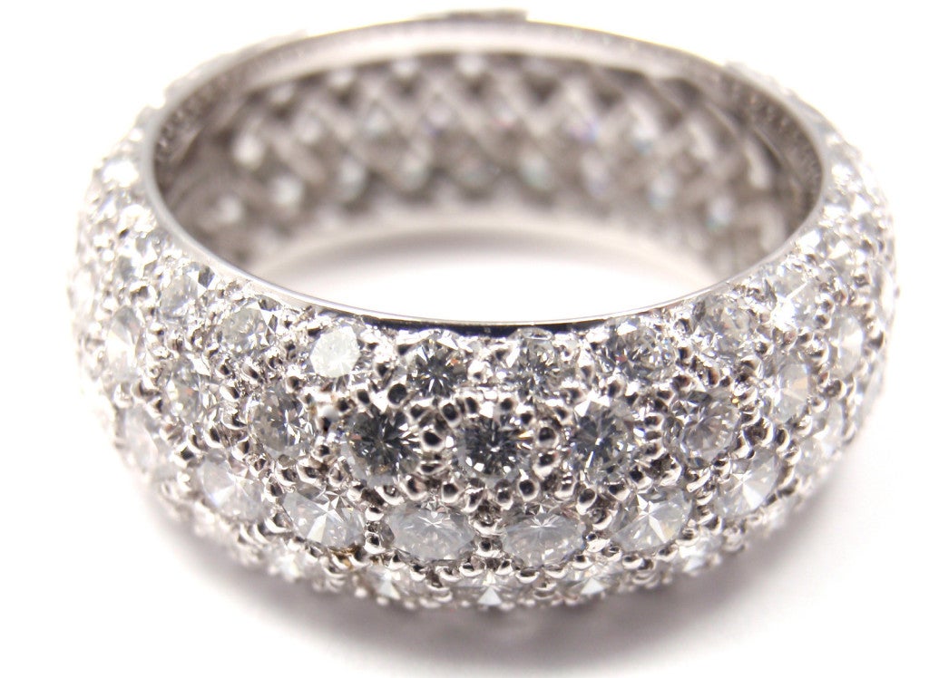 TIFFANY & CO. Etoile Platinum 3.30CT Diamond Five-Row Ring