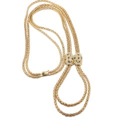 JEAN VITAU  Diamond Lariat Necklace