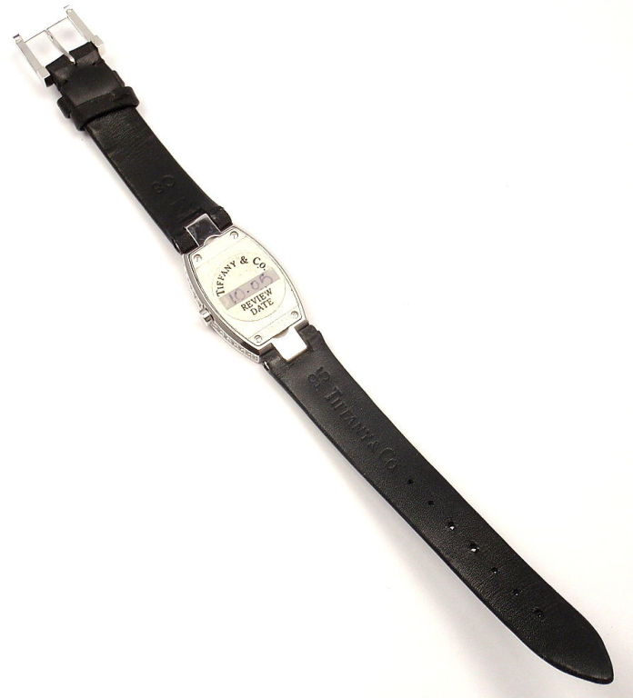 Tiffany & Co. Lady's White Gold and Diamond Tonneau Wristwatch In New Condition In Holland, PA