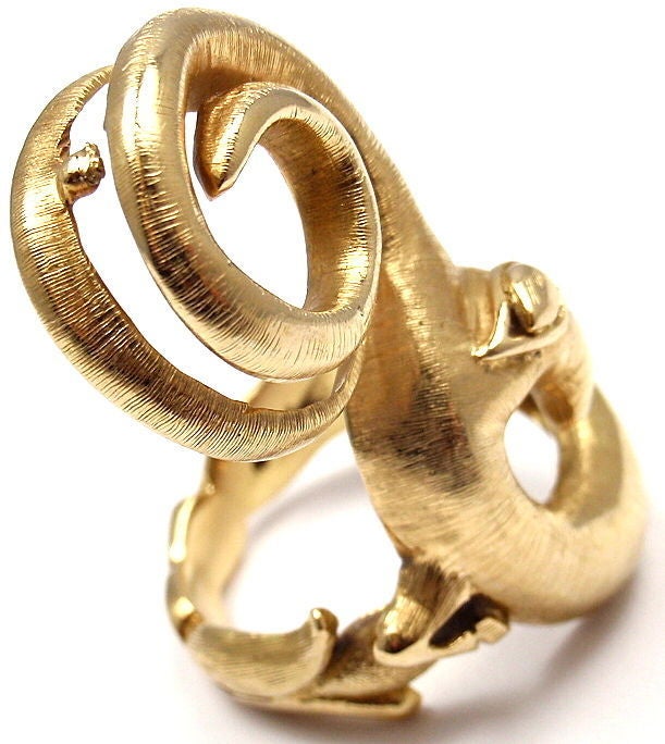 ILIAS LALAOUNIS Ram Head Yellow Gold Ring