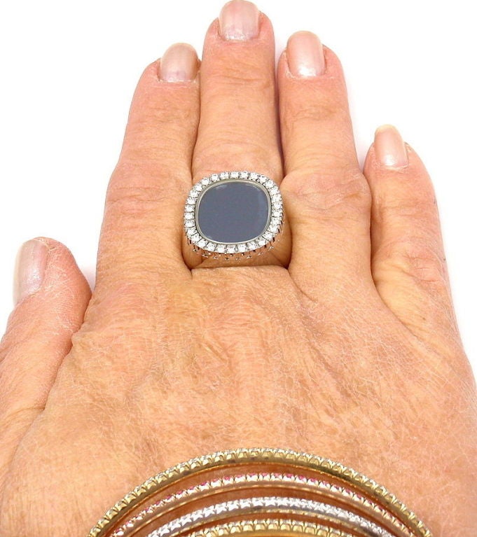 PATEK PHILIPPE Ellipse D'or Blue Diamond White Gold Ring 1