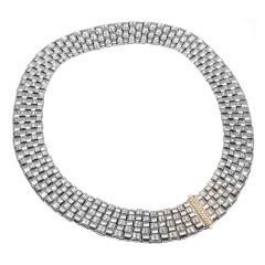 ROBERTO COIN 5-Row Appassionata Diamond White Gold Necklace
