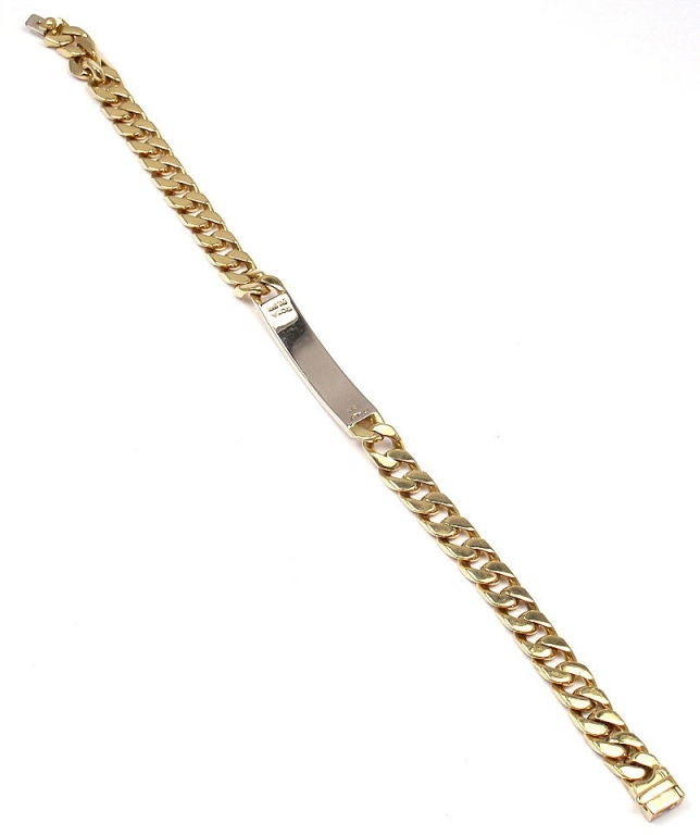 Bulgari Yellow Gold Curb Chain ID Link Bracelet 2