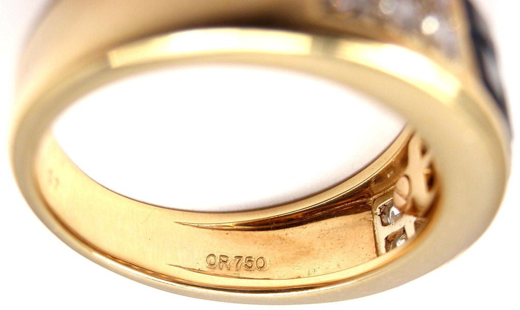 Cartier Invisible Set Saphir Diamant Gelbgold Band Ring 1