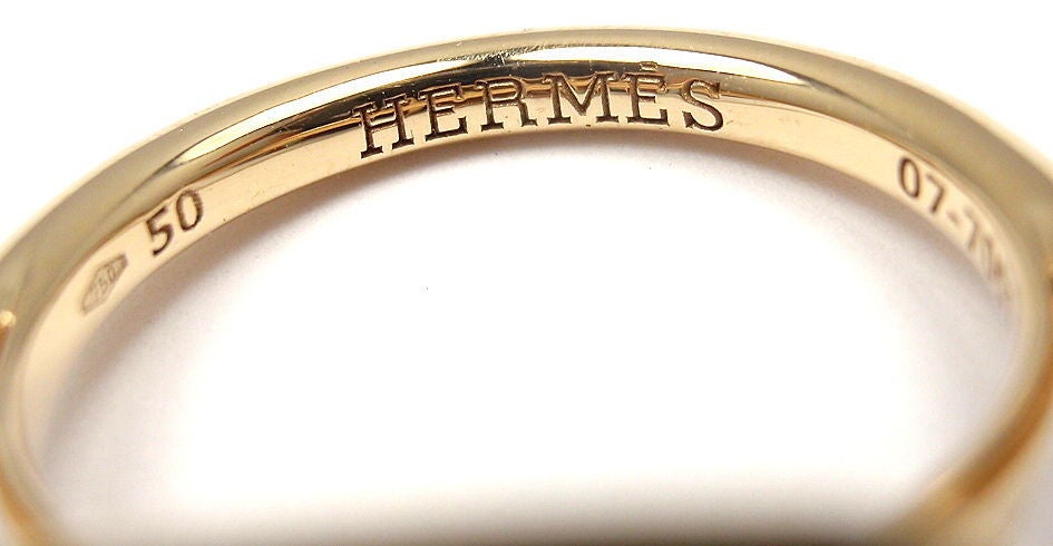 Women's Hermes Citrine Horse Bit Yellow Gold Ring