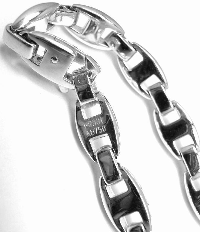 Hermes Link White Gold Bracelet