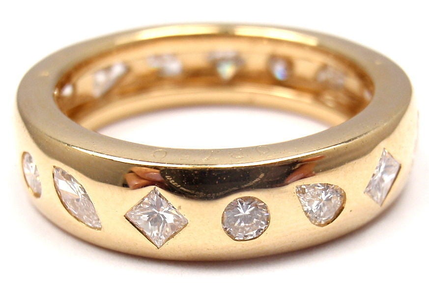 Chanel Diamond Eternity Yellow Gold Ring In New Condition In Holland, PA