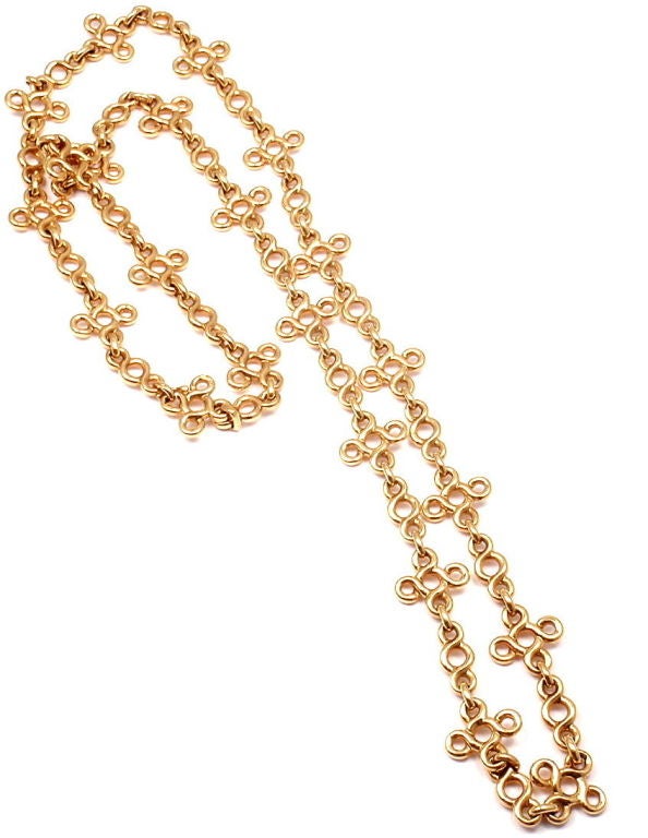 Women's Chanel Heavy Long Link Yellow Gold Necklace