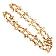 Chanel Heavy Long Link Yellow Gold Necklace