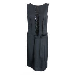 Used VERA WANG Little black dress with sequin paneling