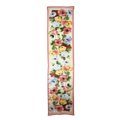 Retro OSCAR DE LA RENTA 1960's era floral print silk scarf