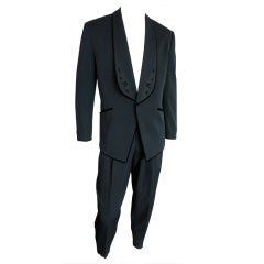 Retro MATSUDA JAPAN 1980 Men's velvet applique tuxedo suit