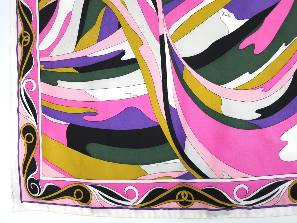 Women's EMILIO PUCCI Abstract geometric swirl silk scarf