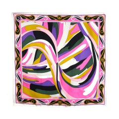 EMILIO PUCCI Abstract geometric swirl silk scarf