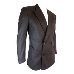 Unworn THIERRY MUGLER 1980's era Black wool angle seam blazer