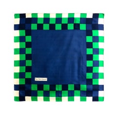 Vintage YVES SAINT LAURENT 1960
S era silk checkered scarf