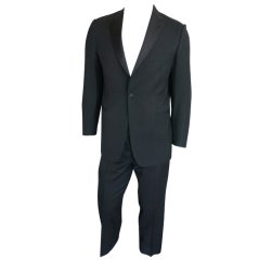 Vintage BRIONI ITALY James Bond style 'Spartaco' 2pc. peak lapel tuxedo