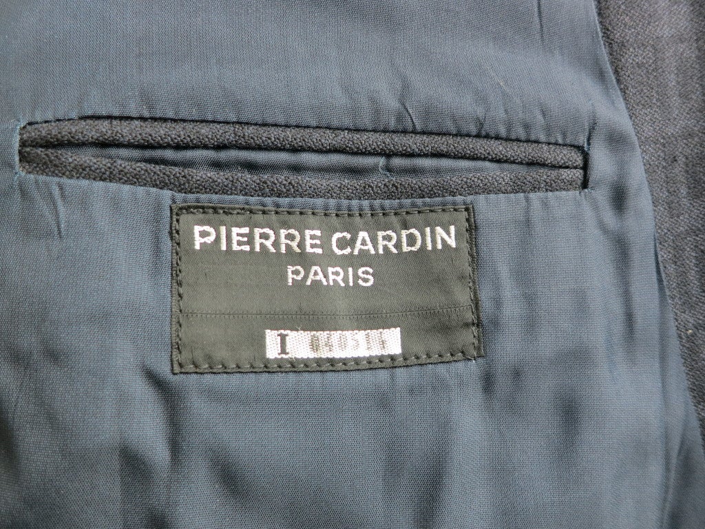 Vintage PIERRE CARDIN 1960's Geometric jacquard blazer For Sale 3