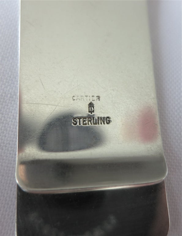 cartier money clip silver