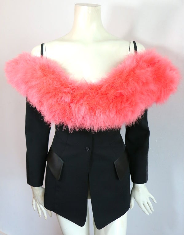 mugler pink jacket