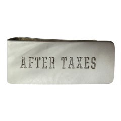 Vintage CARTIER Sterling silver 'After Taxes' money clip