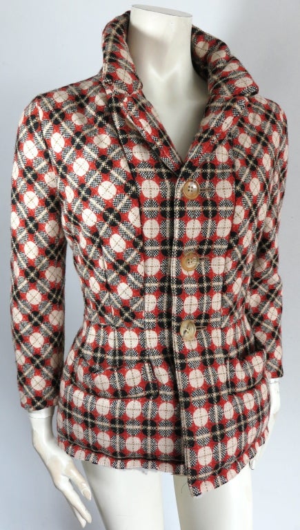 JUNYA WATANABE / COMME DES GARCONS Circle tweed padded coat