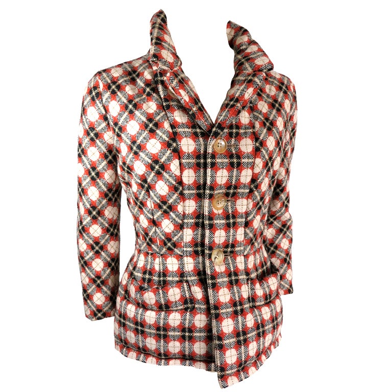 JUNYA WATANABE / COMME DES GARCONS Circle tweed padded coat