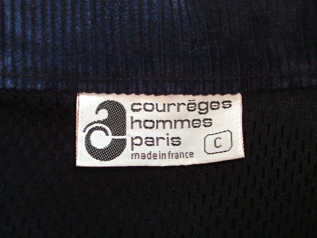 Vintage COURRÉGES HOMMES PARIS 1970's navy corduroy jumpsuit at 1stDibs