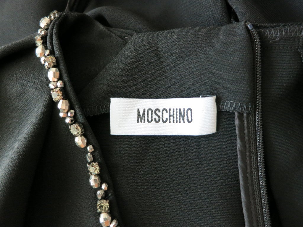 MOSCHINO Trompe l'oeil beaded necklace cocktail dress 3