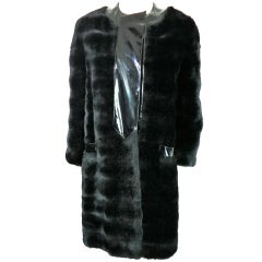 Vintage PIERRE CARDIN 1960's faux mink coat