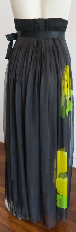 CAROLINA HERRERA Pure silk floral high waisted skirt 3