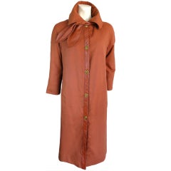 Vintage BONNIE CASHIN / SILLS 1960's dark orange turn-lock coat