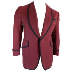 HENRY POOLE & CO. 1960's burgundy wool dinner jacket
